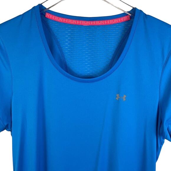 Under Armour Blue Running Tee Size Large - Picture 2 of 9